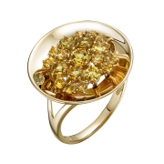 Кольцо из красного золота с цитринами
