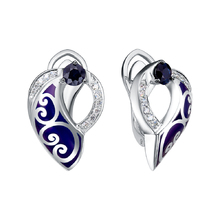 Серьги из серебра с бриллиантами