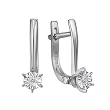 Серьги из серебра с бриллиантами