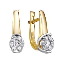 Серьги из жёлтого золота с бриллиантами