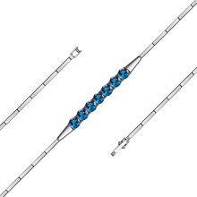 Браслет из белого золота с топазами london