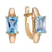 Серьги из красного золота с топазами sky