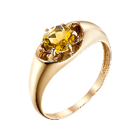 Кольцо из красного золота с цитрином
