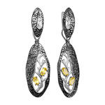 Серьги из серебра с цитринами