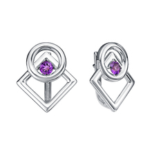 Серьги из серебра с аметистами