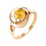 Кольцо из красного золота с цитрином
