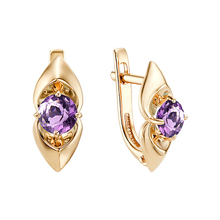 Серьги из серебра с аметистами