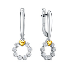 Серьги из серебра с бриллиантами