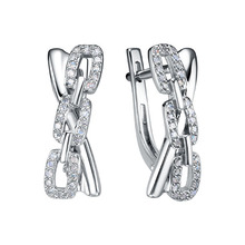 Серьги из серебра с бриллиантами