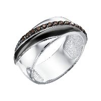 Кольцо из серебра с раухтопазами