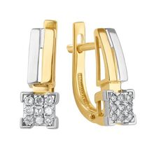 Серьги из жёлтого золота с бриллиантами