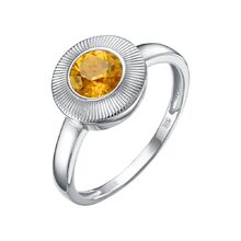 Кольцо из серебра с цитрином