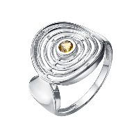 Кольцо из серебра с цитрином