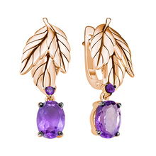 Серьги из серебра с аметистами