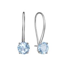 Серьги из белого золота с топазами sky