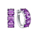 Серьги из серебра с аметистами