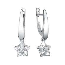 Серьги из серебра с бриллиантами