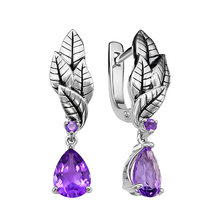 Серьги из серебра с аметистами