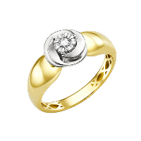 Кольцо из жёлтого золота с бриллиантами