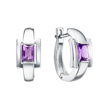 Серьги из серебра с аметистами