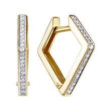 Серьги из жёлтого золота с бриллиантами