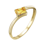 Кольцо из жёлтого золота с цитрином