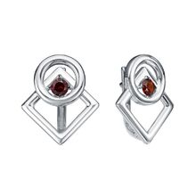 Серьги из серебра с гранатами