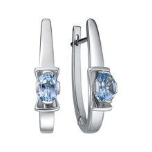 Серьги из серебра с топазами sky