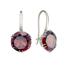 Серьги из серебра с гранатами