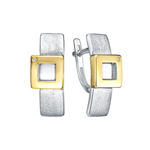 Серьги из серебра с бриллиантами