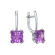 Серьги из серебра с аметистами