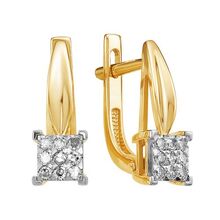 Серьги из жёлтого золота с бриллиантами