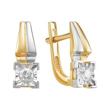Серьги из жёлтого золота с бриллиантами