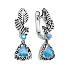 Серьги из серебра с топазами sky