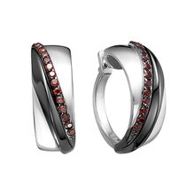 Серьги из серебра с гранатами