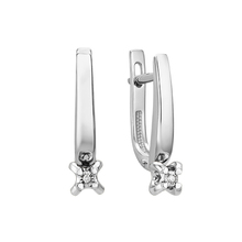 Серьги из серебра с бриллиантами