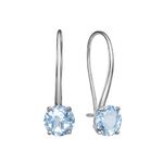 Серьги из белого золота с топазами sky