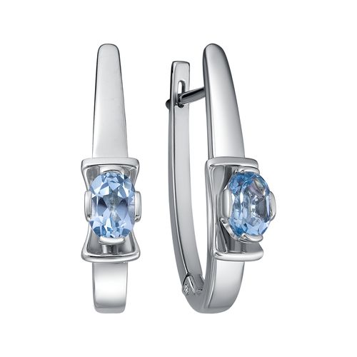 Серьги из серебра с топазами sky