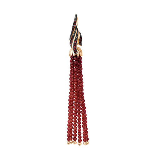 Подвеска из красного золота с гранатами и гранатами