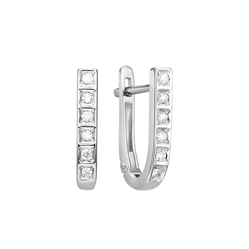 Серьги из серебра с бриллиантами