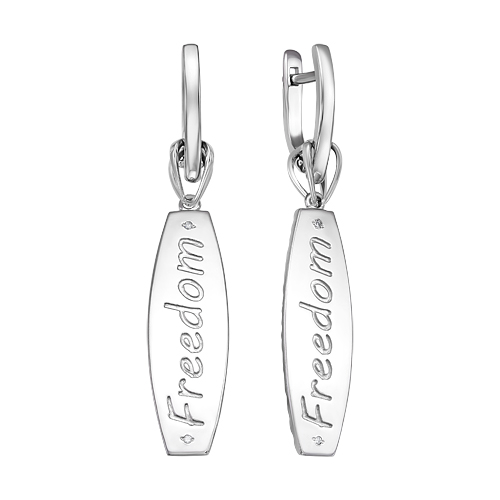 Серьги из серебра с бриллиантами